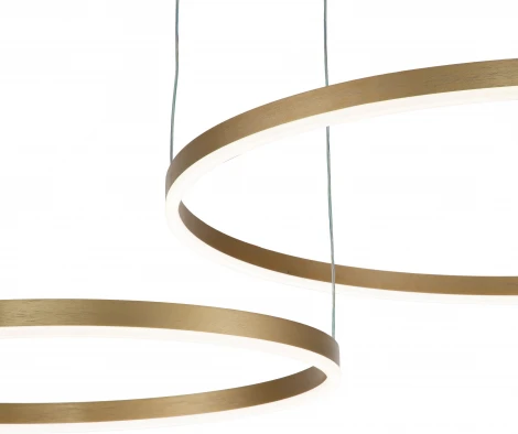 Подвесной светильник Galass V000011L (14001/2P Gold) (LED, 220V, пульт управления, на тросе, кольцо)