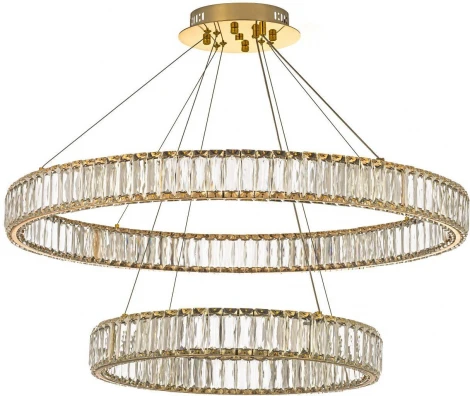 Подвесной светильник светодиодный Dio D`arte Caneva Caneva L 1.5.80+50.100 G (220V, хрусталь, на тросе)