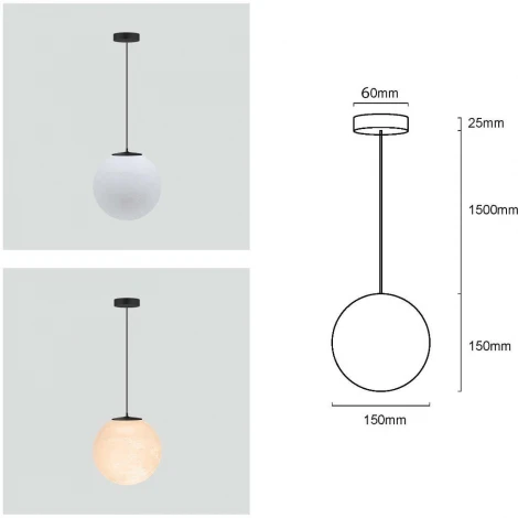 Подвесной светодиодный светильник SharSan Fiberli Shar 12110502 (220V, на проводе, шар)