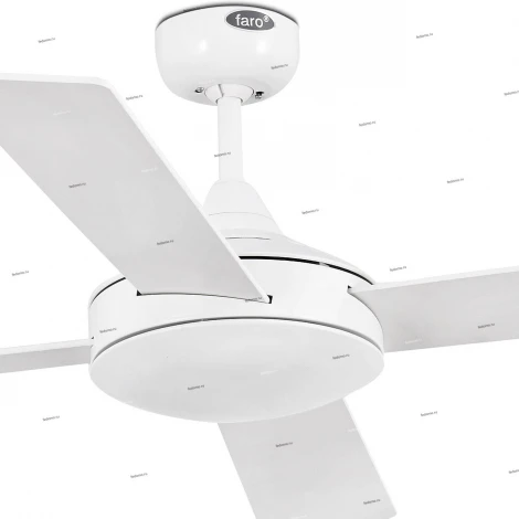 Вентилятор потолочный с пультом управления Faro Mallorca, 4 лопасти, белый с кленом
