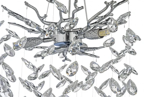 Подвесная люстра хрустальная Dio D`arte Tavenna Nickel Tavenna H 1.5.32.638 N (220V, на тросе)