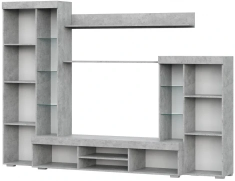 Готовая гостиная Woodville Swede цемент светлый / белый 499615