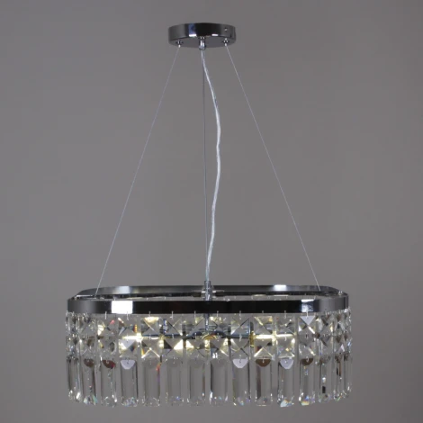 Подвесная люстра хрустальная Reluce 90320-0.4-06 CR (220V, на тросе)