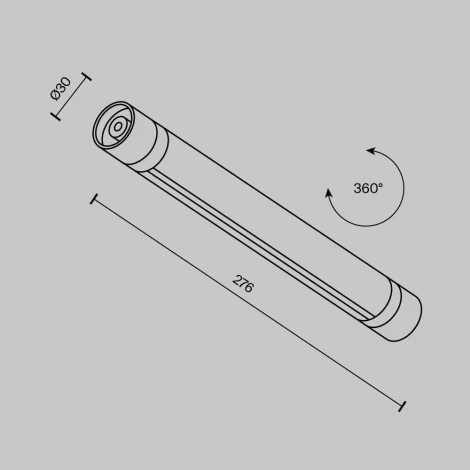 Шинопровод модульный накладной/подвесной 24V Maytoni Accessories for system Shelf CA012-TRX-300-B