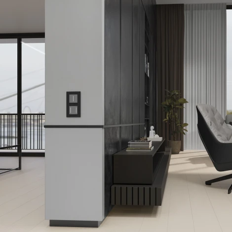 Умный сенсорный выключатель одноклавишный с подсветкой (серебряный) Werkel W4513006 (a064143)