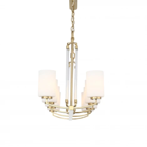 Подвесная люстра ST Luce SL1403.333.08 Опал Латунь/Прозрачный E27*8 40W