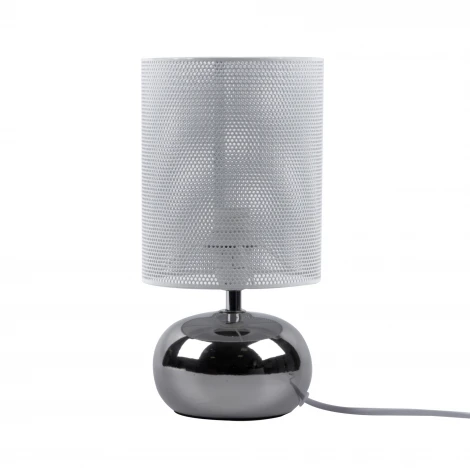 Настольная лампа Серебристый/Белый Uniel UML-B307 E14 SILVER/WHITE