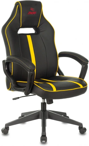 Кресло игровое Zombie A3 черный/желтый эко.кожа крестовина пластик