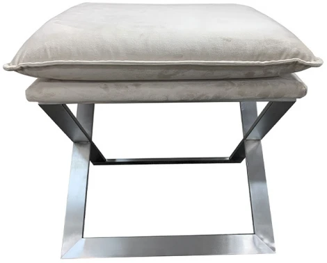 Пуфик Garda Decor N-OT-188 BG SL (Хром/Серый)