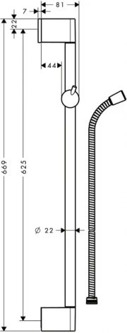 Душевая штанга Hansgrohe Crometta 85 Unica 27615000