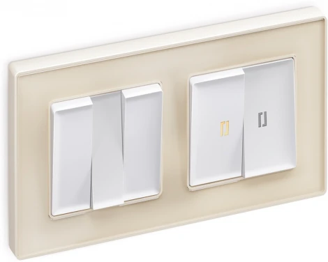 Комплект механизма Ambrella Volt 3-клавишного выключателя ALFA MA125010 Белый матовый QUANT