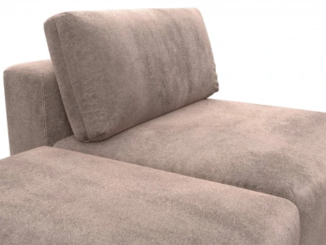 Модули диван и пуф Лига-060 НПБ (ЛДСП,Брус,Фанера,Велюр/Бежевый) Лига Диванов 129589