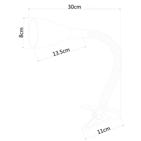 Офисная настольная лампа на прищепке Arte Lamp Cord A1210LT-1WH (220V)
