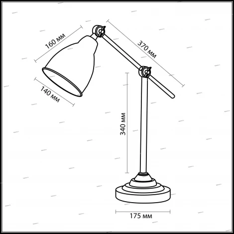 Интерьерная настольная лампа Odeon Light Cruz 2412/1T