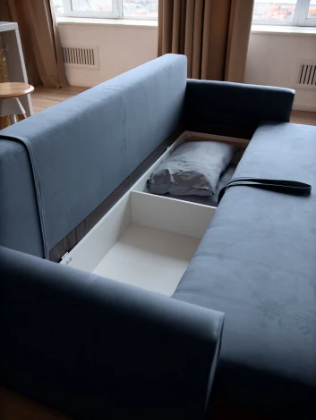 РИМИНИ Диван прямой синий D1 furniture арт.AAA4046011
