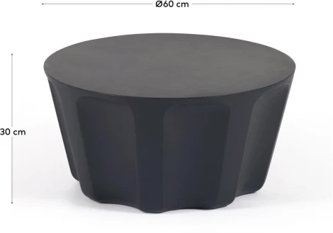 Стол уличный La Forma (ex Julia Grup) Vilandra (Черный/ Цемент,Бетон)