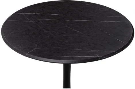 Стол деревянный Woodville Тулип 80х73 мрамор черный / черный 530833
