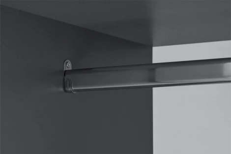 Шкаф распашной с наполнением Арника (3 полки + 2 ящика + штанга) ШК 5 (800), Графит