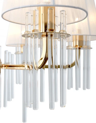 Подвесная люстра Rivoli Lilith 1039-306 (220V, хрусталь, на цепи)