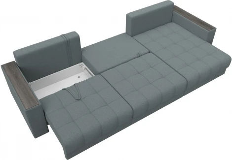 Диван угловой с декором Лига-049 НПБ Лонг Лига Диванов (Рогожка) арт.128291