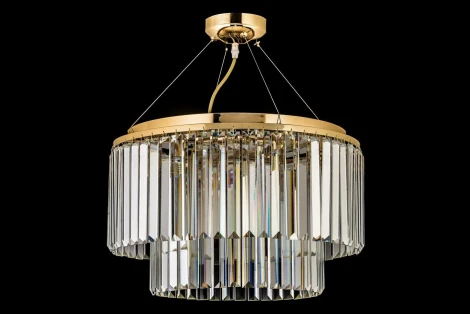 Подвесная люстра Arti Lampadari Enio E 1.5.D50.101 GP (220V, хрусталь, на тросе)