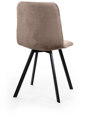 Стул UNO, бархат пепельно-бежевый 25/ чёрный профиль Top Concept UNO 78532