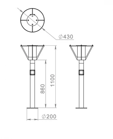 Наземный фонарь Русские фонари Muse 651-11/b-03