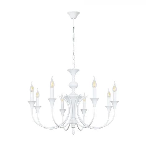 Подвесная люстра Arte Lamp Collinetta A4094LM-8WH (220V, на цепи, подсвечник, свеча)