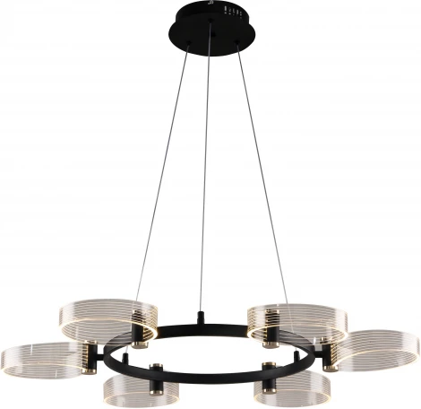 Люстра подвесная светодиодная Cloud 10227/6 LED*55W Black/Gold