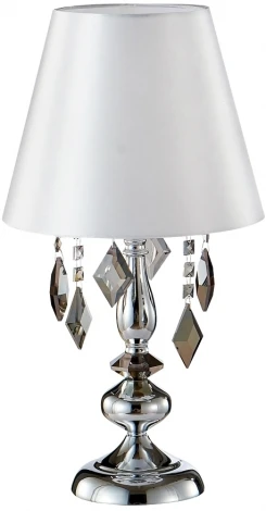 Интерьерная настольная лампа Crystal Lux MERCEDES LG1 CHROME/SMOKE (220V, подвески)
