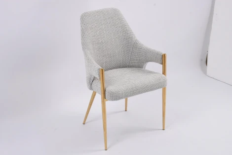 Стул обеденный Бергамо MC884-BG-2, 62х58х91 см, бежевый/глянцевое золото IST-CASA