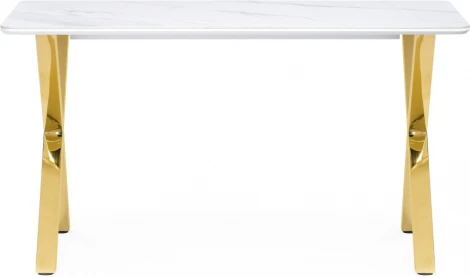Керамический стол Селена 140 (Селена 3 140х80х77 белый мрамор / золото) Notta арт.571413