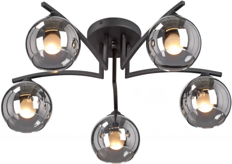 Потолочная люстра на штанге Vitaluce V4285-1/5PL (220V, шарики)