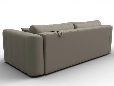 Диван прямой Лига-062 НПБ (ДСП,Фанера,ХДФ/Пластик/Экокожа/Бежевый) Лига Диванов 130271