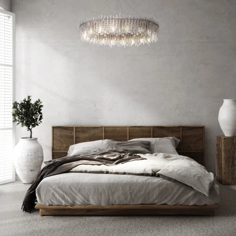 Подвесная люстра Maytoni Rocio MOD036PL-18N (220V, хрусталь, на тросе, круглые)