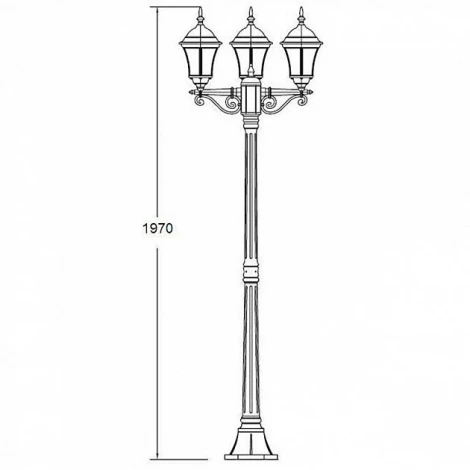 Наземный фонарь Oasis Light 91308S B Bl (220V, IP44)