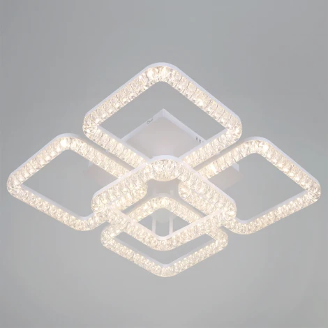 Потолочная люстра светодиодная на штанге с регулировкой цветовой температуры, яркости и ночным режимом Reluce 19848-0.3-4+1B WH