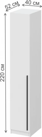 Шкафы Woodville Бирма ШК-400 белое дерево / белое дерево