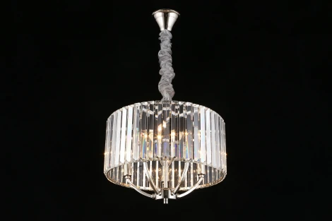 Подвесная люстра Aployt Nela APL.746.03.05 (220V, хрусталь, на цепи, свеча, круглые)