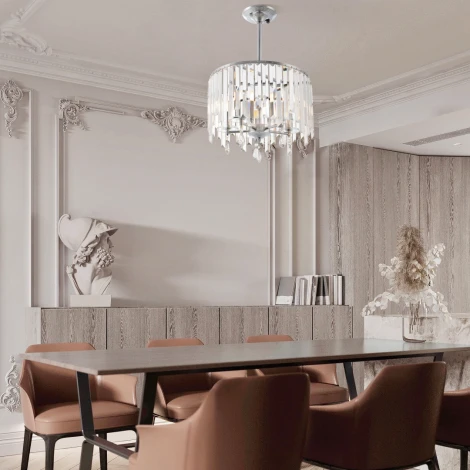 Подвесная люстра хрустальная на штанге Arte Milano Sorrento-2509 372509/5/250/400 CR (220V)