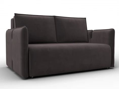 Диван прямой Лига-117 (ЛДСП,Брус,Фанера,Велюр/Коричневый) Лига Диванов 137013