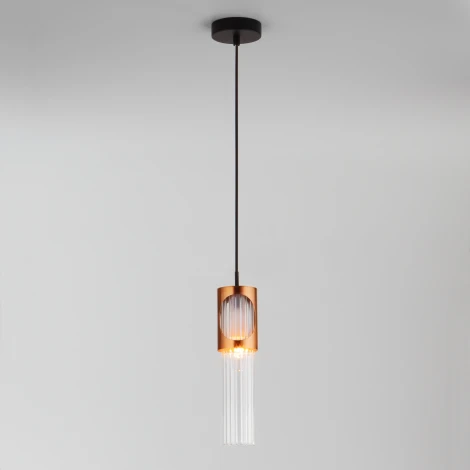 Подвесной светильник Eurosvet Clip 50087/1 черный/бронза