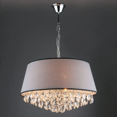 Подвесная люстра Eurosvet Opera 10092/5 хром/прозрачный хрусталь Strotskis