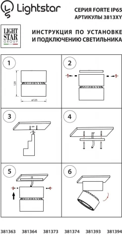 Накладной точечный светильник Lightstar Forte 381394