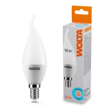 Светодиодная лампа 10Вт 6500K E14 Wolta 25WCD10E14