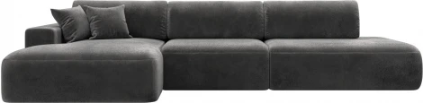Диван угловой Лига-036 НПБ Модерн Лонг левый угол Лига Диванов (Велюр) арт.127757L