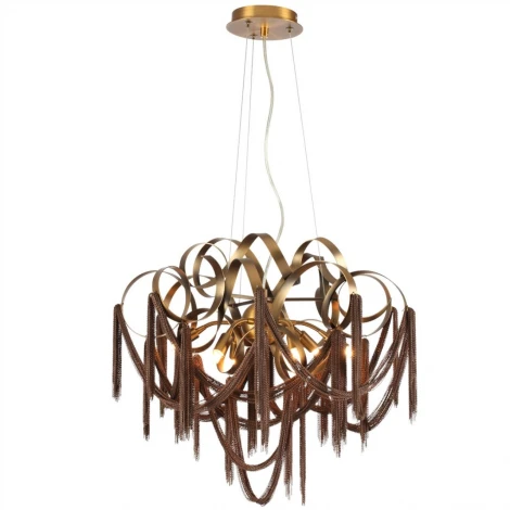 Подвесная люстра Odeon Light Chainy 5066/6 античн.бронза/коричневый/металл/металл G9 6*40W (220V, на тросе)