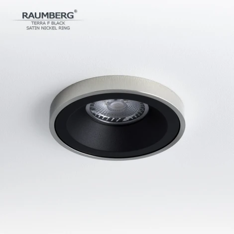 Встраиваемый светильник Raumberg Terra F TerraFBk\SNi Black\Satin Nickel