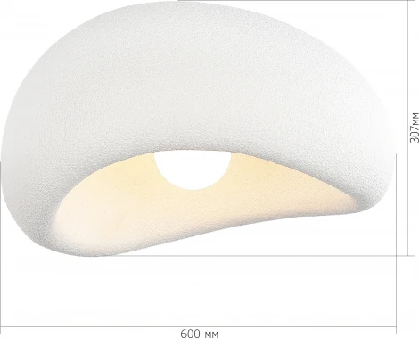 Светильник потолочный ST Luce Wabi Sabi SL1522.512.01 белый/белый E27 1*60W (220V, круглые)