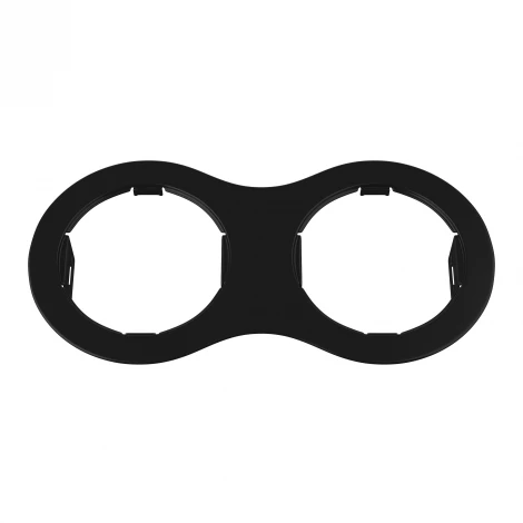 Рамка для двух встраиваемых светильников Lightstar Domino, овал, черный